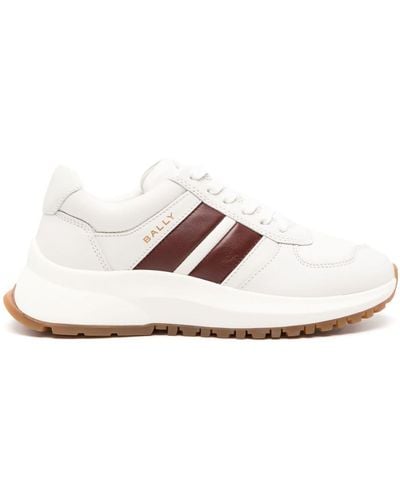 Bally Darsyl Striped Leather Trainers - White