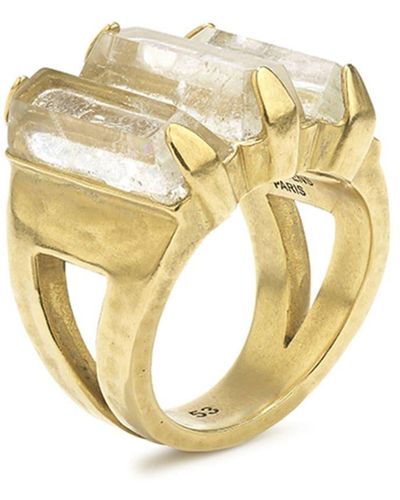 Goossens Stones Rock Crystal Ring - Metallic