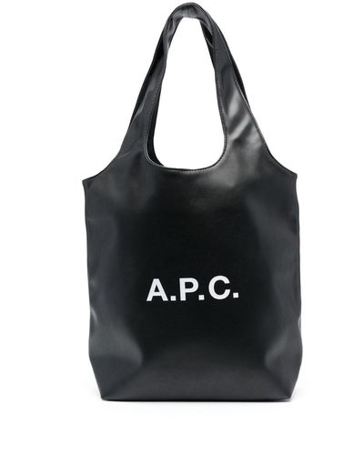 A.P.C. Ninon Logo-print Tote Bag - Black