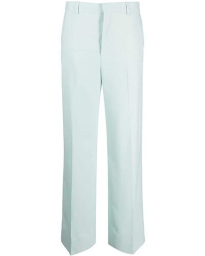 Rodebjer Pressed-crease Straight-leg Trousers - Blue