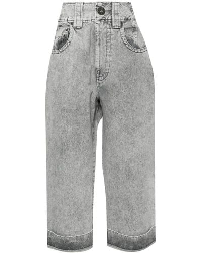 VAQUERA Baby Low-rise Wide-leg Jeans - Grey