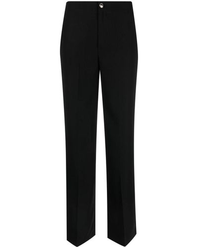 Liu Jo Pantalon droit à taille haute - Noir