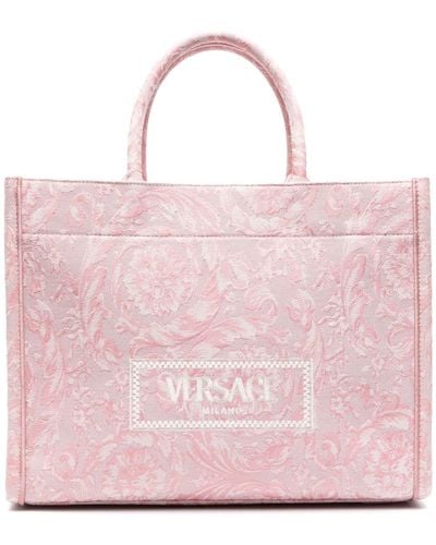 Versace Athena Shopper Met Barokprint - Roze