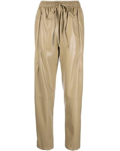 Low Classic Broek Van Imitatieleer - Naturel