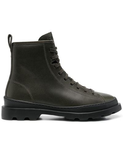 Camper Lace-up Leather Boots - Black