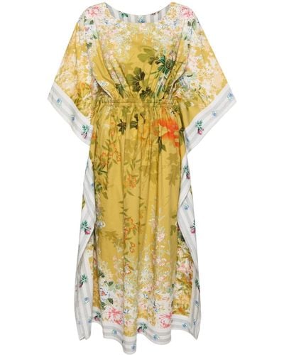 Pierre Louis Mascia Floral-print Cotton Dress - Yellow