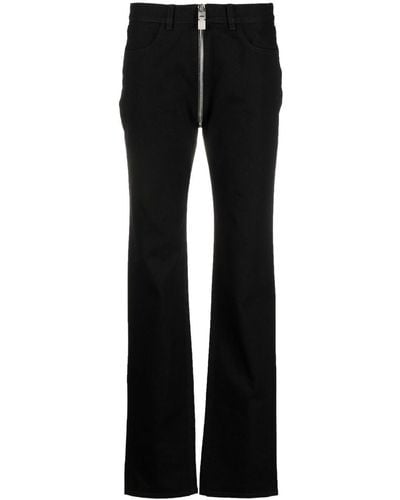 Givenchy Slim Cut Zip-detail Jeans - Black