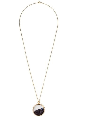 Aurelie Bidermann 18kt Yellow Gold Chivor Large Blue Sapphire Medallion Necklace - Metallic