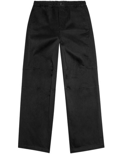 DIESEL P-jadd Gabardine Trousers With Elasticated Waist - Black