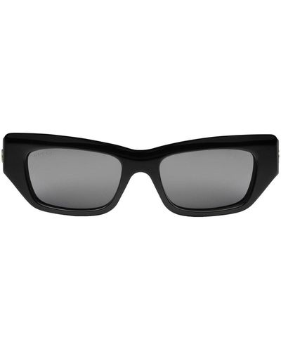 Gucci Rectangular-frame Sunglasses - Black