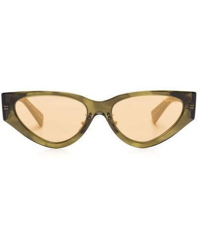 Miu Miu Zonnebril Met Cat-eye Montuur En Logo - Naturel