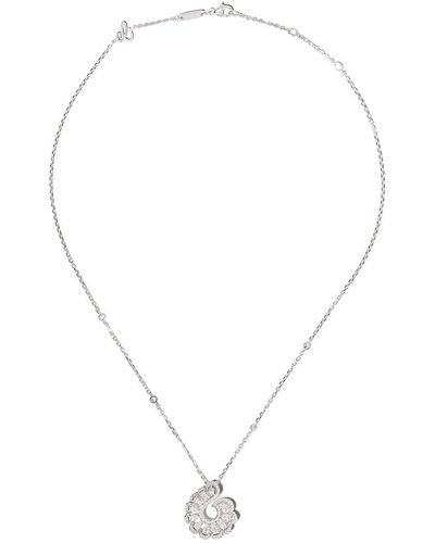Chopard 18kt White Gold Precious Lace Vague Diamond Necklace - Metallic