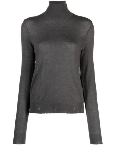 Zadig & Voltaire Bobby Distressed-effect Cashmere Sweater - Black
