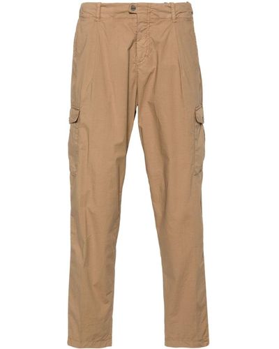 Herno Tapered Cotton Cargo Trousers - Natural