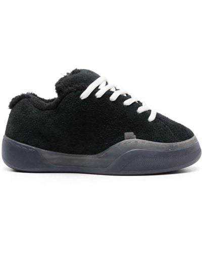 ERL Suede Skate Trainer Leather Shoes - Black