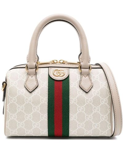 Gucci Neutral Ophidia gg Mini Tote Bag - Metallic