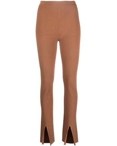 Nanushka Front-slit leggings - Brown