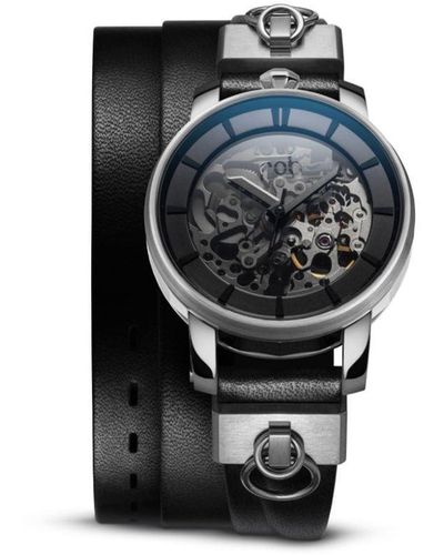 FOB PARIS Reloj R360 Silver de 36 mm - Negro