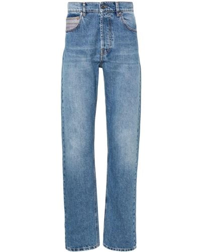 Missoni Gerade Jeans mit Zickzack-Tasche - Blau
