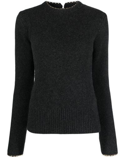 Totême Chain-edge Wool-cashmere Jumper - Black