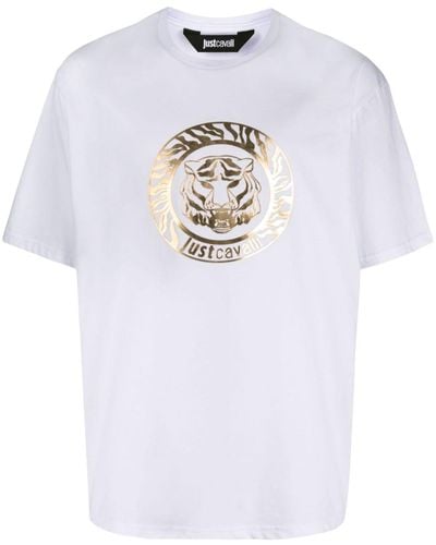 Just Cavalli Logo-print cotton T-shirt - Blanco