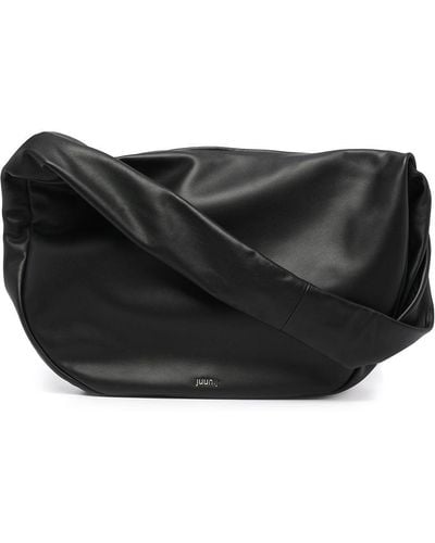Juun.J Curved-edge Body Shoulder Bag - Black