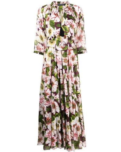 Samantha Sung Midi-jurk Met Bloemenprint - Meerkleurig