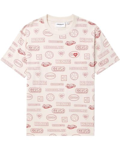 Chocoolate Graphic-print T-shirt - Pink