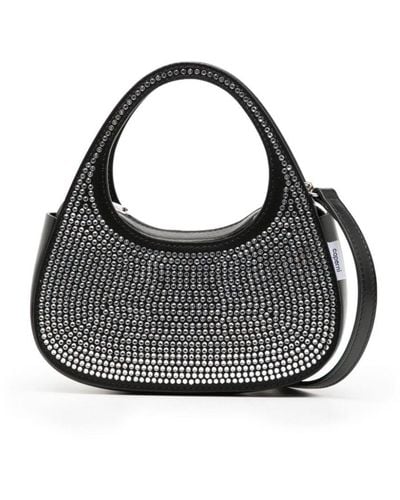 Coperni Swipe Crystal-embellished Mini Bag - Black