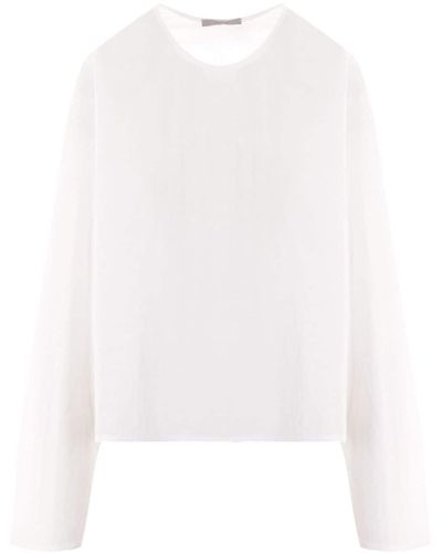 Dusan Round-neck Drop-shoulder Cotton T-shirt - White