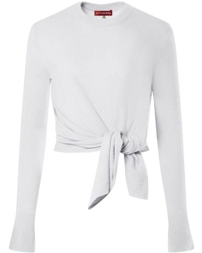 Altuzarra Nalini Knot-detail Cashmere Sweater - White