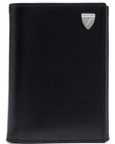 Aspinal of London Tri-fold Leather Wallet - Black