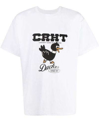 Carhartt T-shirt Met Logoprint - Wit
