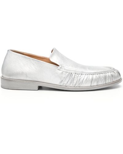 Marsèll Ruched-detailing Leather Loafers - White