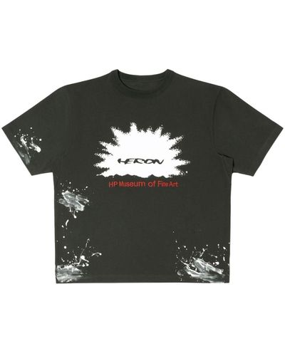 Heron Preston Camiseta Museum con estampado gráfico - Negro