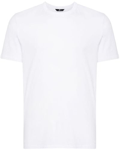 7 For All Mankind T-Shirt mit Rundhalsausschnitt - Weiß