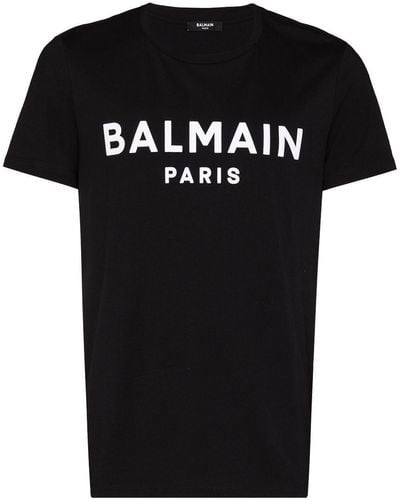 Balmain Paris ロゴ Tシャツ - ブラック