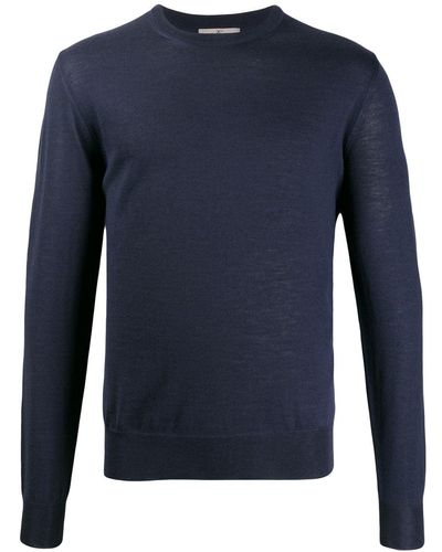 Canali Long-sleeve Fitted Jumper - Blue