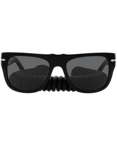 Persol Eckige Pinnacle Sonnenbrille - Schwarz