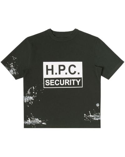 Heron Preston Security Logo-print Cotton T-shirt - Black