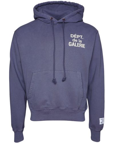 GALLERY DEPT. French-print Cotton Hoodie - Blue