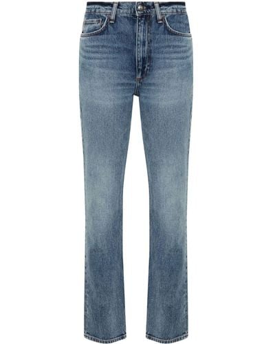 Rag & Bone Jeans Wren skinny a vita alta - Blu