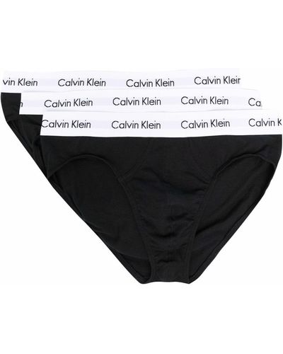 Calvin Klein Slip à bande logo - Noir