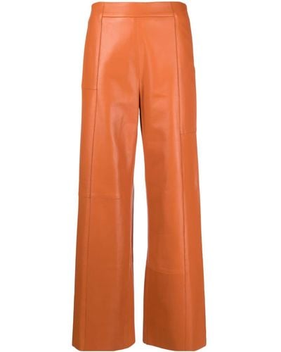 Aeron Hose aus Leder - Orange