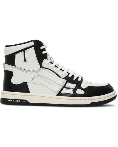 Amiri Kid's Skel High-top Leather Trainers - White