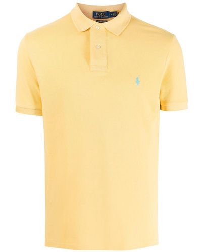 Polo Ralph Lauren Poloshirt Met Geborduurd Logo - Geel