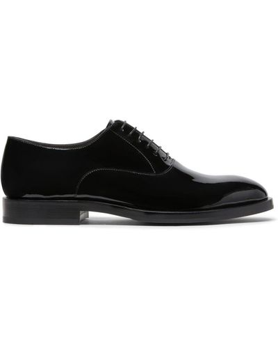 Brunello Cucinelli Patent-leather Laced Oxford Shoes - Black