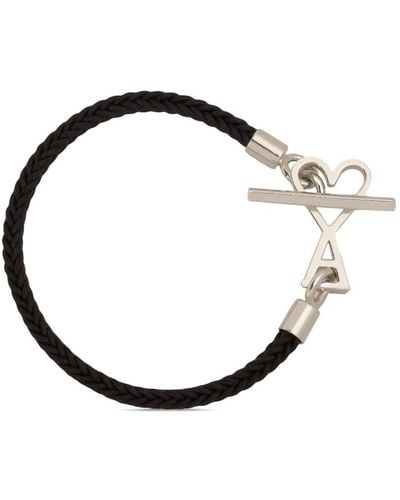 Ami Paris Ami De Coeur Braided Bracelet - Metallic