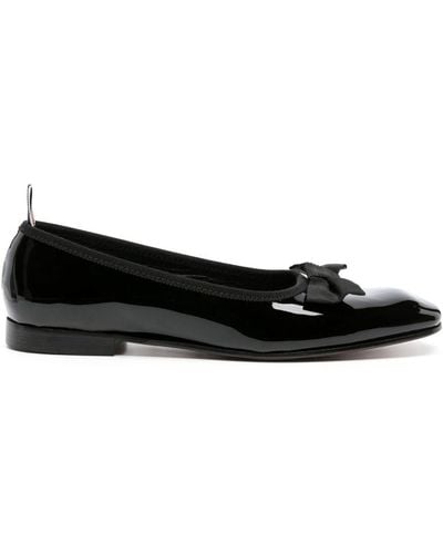 Thom Browne Opera Patent Ballerina Shoes - Black