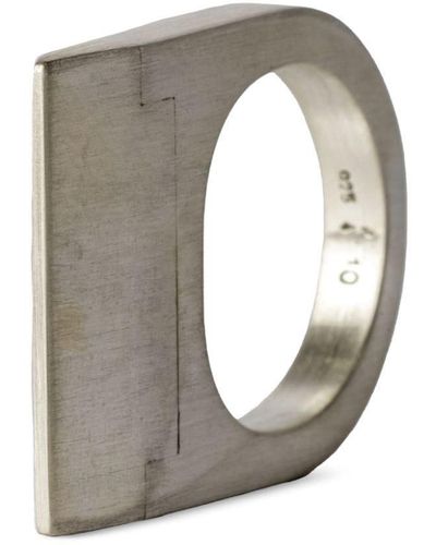 Parts Of 4 Plate Ring aus Sterlingsilber - Grau